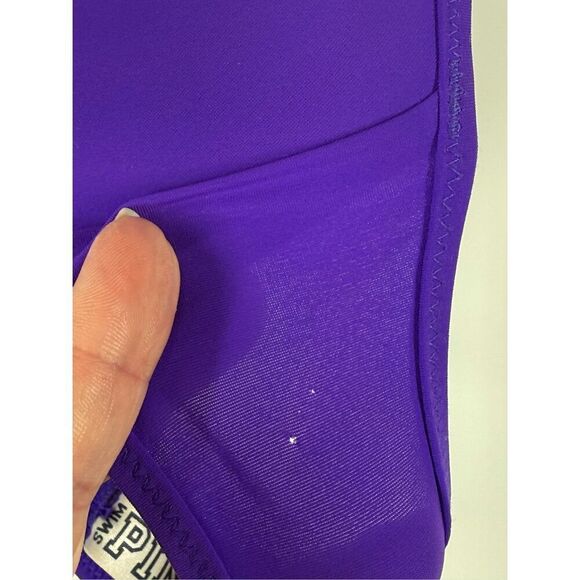 Vintage PINK 2012 purple Lace padded swim top size medium - Picture 6 of 11